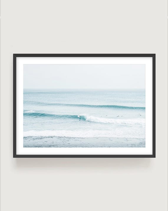 Blue Ocean Fine Art Print - Minimalist Beach Wall Art For Living Room