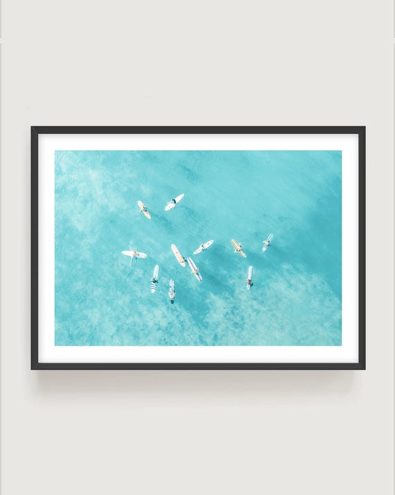 Ocean Surf Fine Art Print, Turquoise Blue Coastal Photography