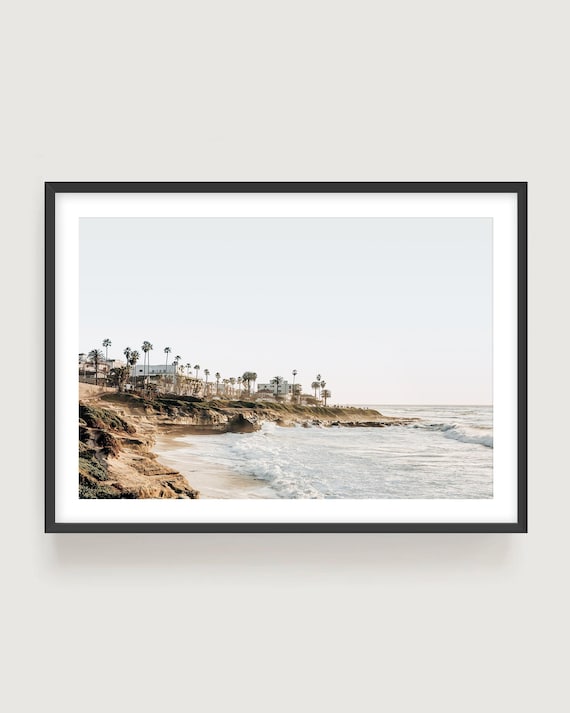 California Beach Wall Art, La Jolla Coastal Photography, Framed of Unframed Print