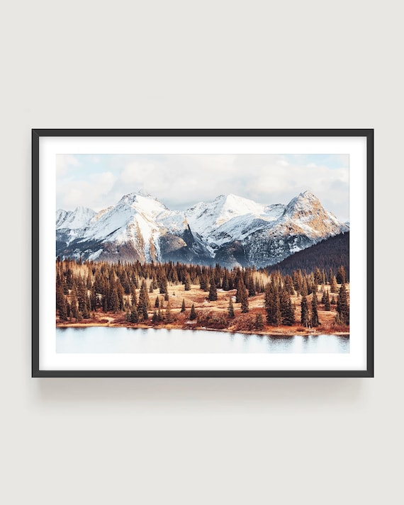 Rocky Mountains Colorado Wall Art - Winter Landscape Framed or Unframed Photography Print