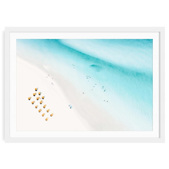 Turquoise Beach Photography Print, Summer Seascape Wall Art