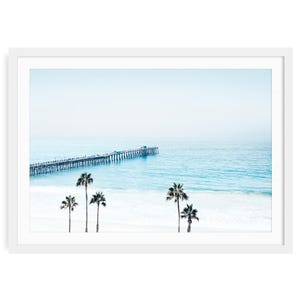 San Clemente Pier Wall Art - Coastal Ocean Photography Print, California Beach Photo Print, Framed Ocean Art, Modern Beach House Decor