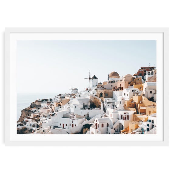 Santorini Print: Greek Island Architecture, Mediterranean Wall Art