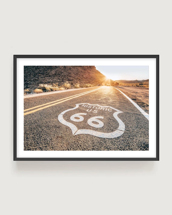 Route 66 Photography Print - Vintage Southwestern Wall Art