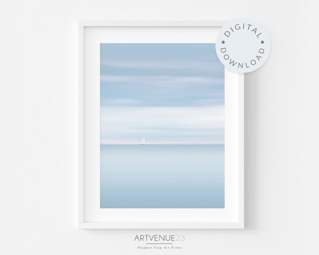 Pastel Blue Art Ocean Photography Digital Download Pastel Etsy