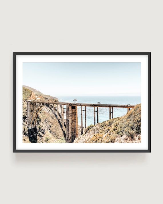 Big Sur Photography Print - Bixby Bridge California Coastal Wall Art, Framed or Unframed Photography