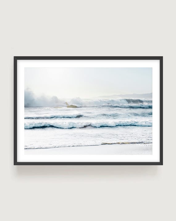 Venice Beach Ocean Photography Print - Soft Blue Coastal Wall Art