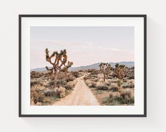 Joshua Tree Desert Print - California Landscape Photography, Minimalist Wall Art
