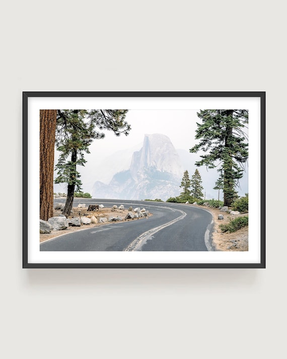Yosemite Mountain Road Wall Art -  Glacier Point Photography, Mountain Road Print
