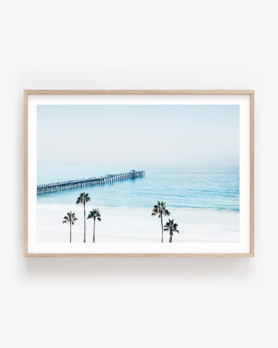 San Clemente Pier Wall Art - California Blue Ocean Coastal Photography Print
