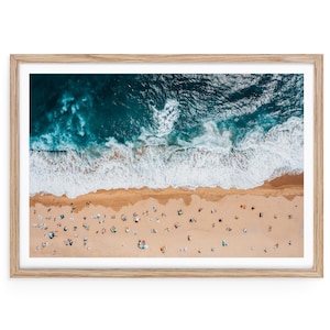 Stampa fotografica aerea della spiaggia: California Coastal Wall Art