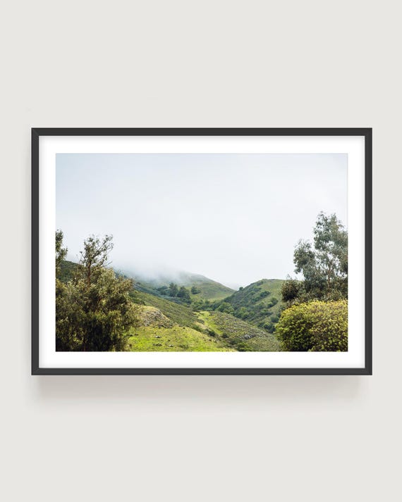 San Luis Obispo Green Hills Photography - Foggy California Landscape Wall Art
