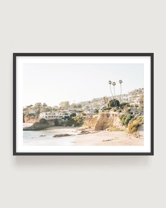 Laguna Beach Print - California Coastal Photography, Neutral Wall Art
