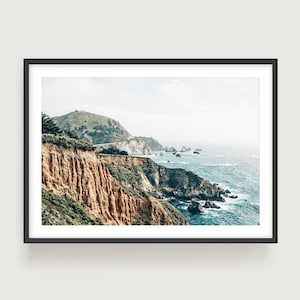 Big Sur Wall Art Print - kliffen van de Stille Oceaan, Californië, kustfotografie