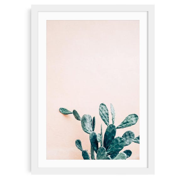 Cactus Fine Art Print: Blush Pink Botanical Wall Decor