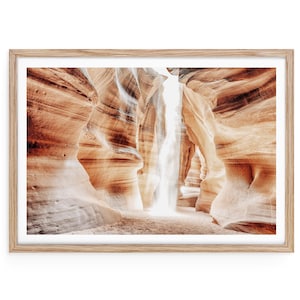Antelope Canyon Fine Art Print, Arizona Desert Wall Art, Warm Earthy Canyon Photo, Framed or Unframed Southwest Photography Print