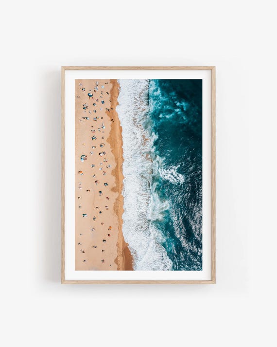 Aerial Beach Fine Art Print, California Coastal Landscape Photography