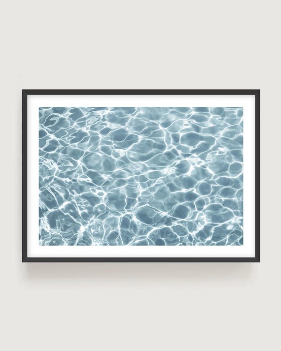 Caribbean Sea Blue Water Fine Art Print, Tropical Ocean Coastal Summer Wall Art