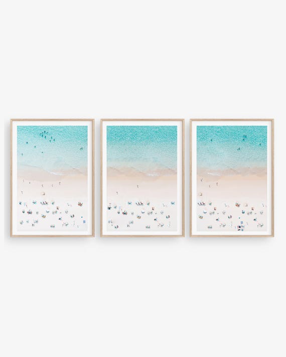 Aerial Beach Prints Set - Coastal Photography Gallery Wall