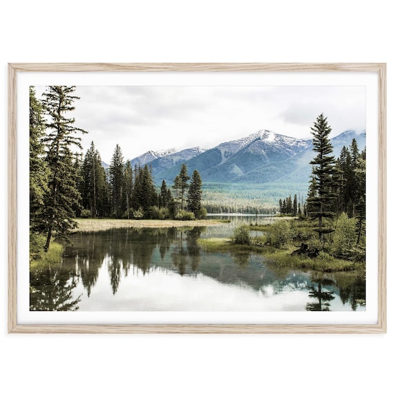 Mountain Lake Fine Art Print, Montana Landscape Photography, Woodland Home Decor