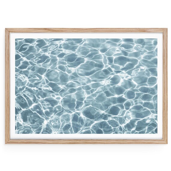 Caribbean Sea Blue Water Fine Art Print, Tropical Ocean Coastal Summer Wall Art