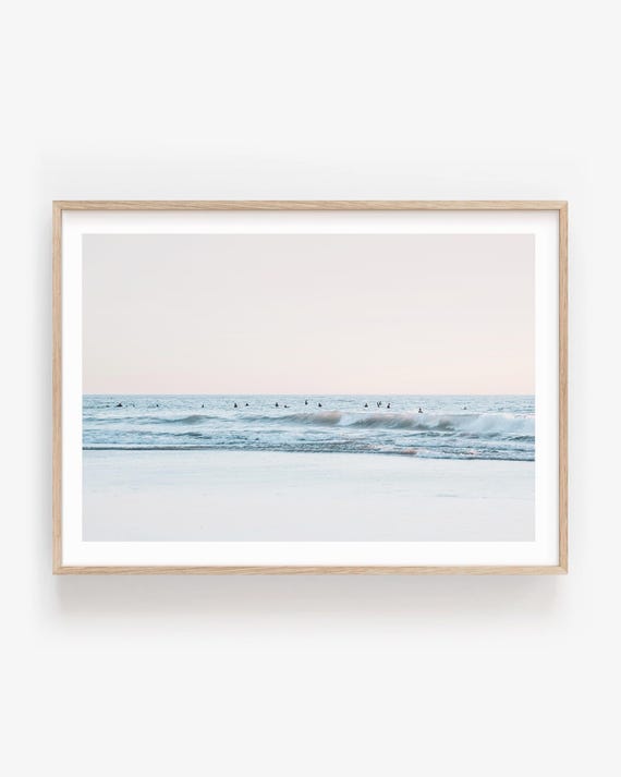 Surf Wall Art Print: Serene Ocean Photography, Minimal Coastal Beach Decor