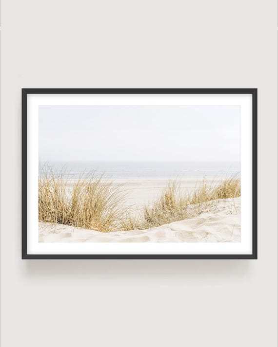 Grassy Beach Fine Art Print - Coastal Framed or Unframed Bedroom Wall Art