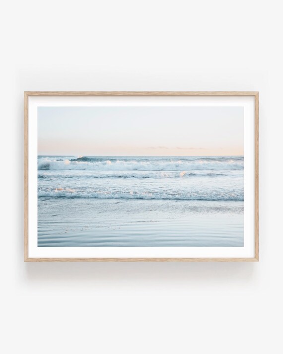Ocean Photography Print: Serene Coastal Wall Art, Minimalist Beach Decor