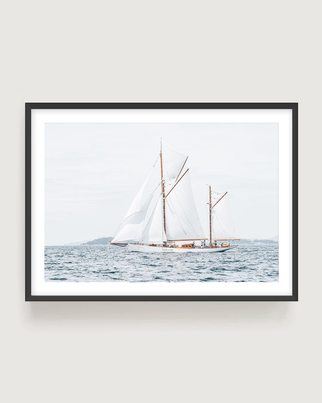 Sailing Yacht Wall Art - Minimal Ocean Print for Nautical Home Decor - Etsy