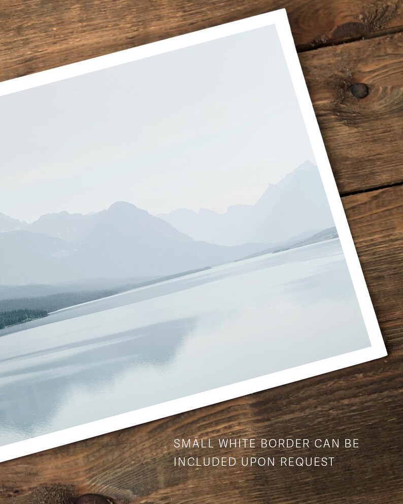 Arte mural del lago Tahoe: impresión de un lago de montaña neutro, fotografía moderna minimalista imagen 5