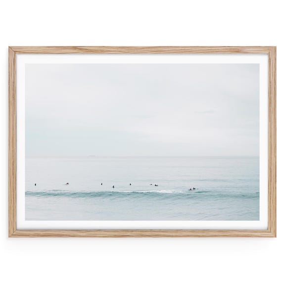 Minimalist Surf Photography Print: Soft Blue Ocean Seascape