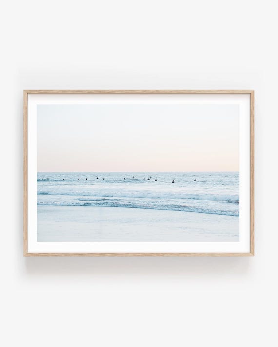 Surf Photography Print: Serene Ocean Wall Art, Modern Coastal Decor