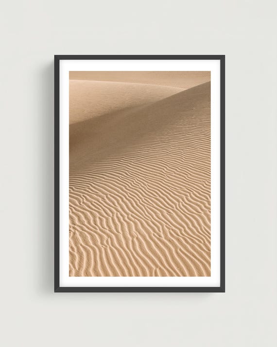 Minimalist Desert Sand Print - Beige Neutral Dune Photography Wall Art