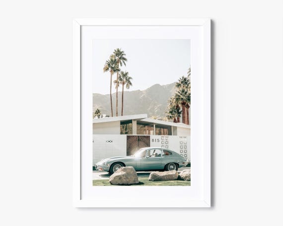 Palm Springs Vintage Car Print: Mid-Century Modern Desert Photography