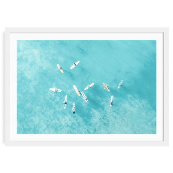 Ocean Surf Fine Art Print, Turquoise Blue Coastal Photography