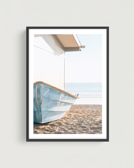 Beach Wall Art Print - Blue Boat Photography, San Clemente Coastal Fine Art Photo