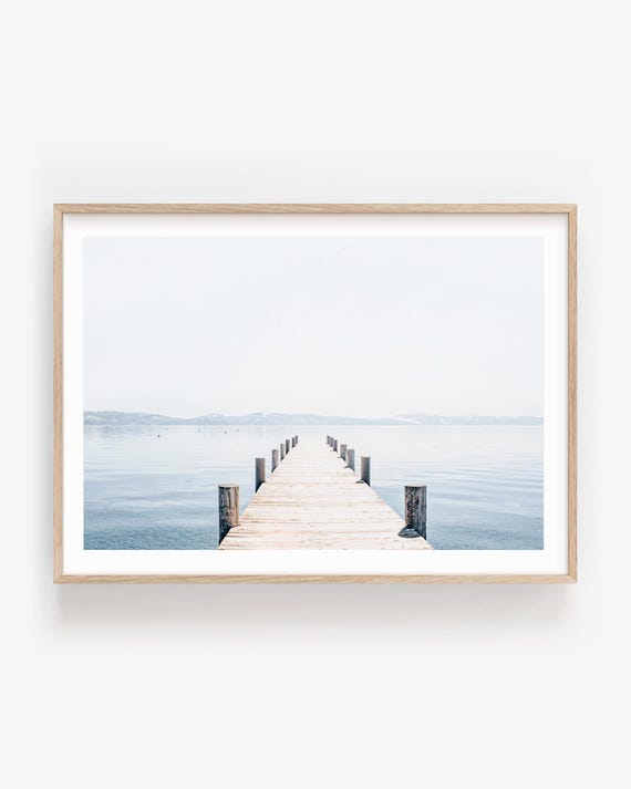 Lake Tahoe Sunrise Print: Pastel Dock Fine Art Photo
