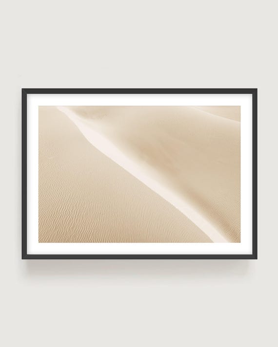 Minimalist Desert Photography Print - Beige Neutral Wall Art, Landscape Fine Art