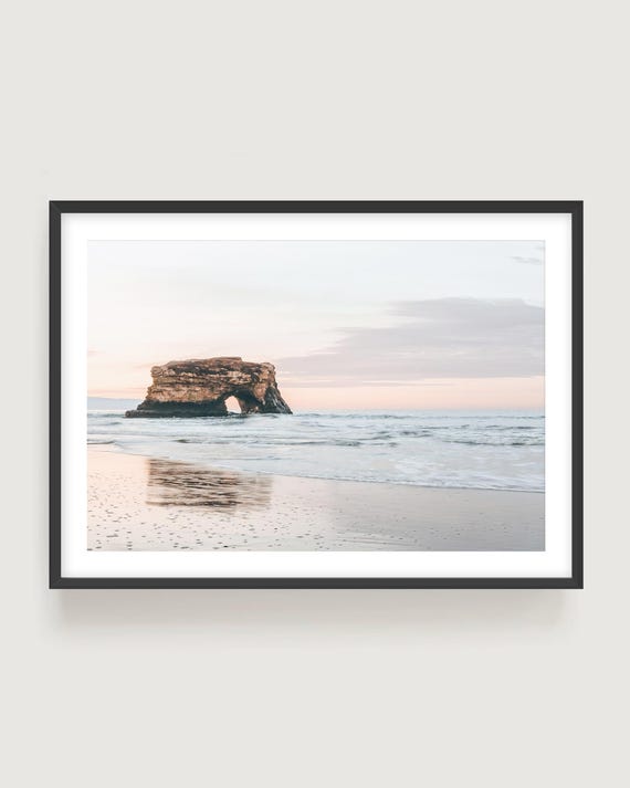 Sunset Beach Photography - Natural Bridge Santa Cruz Wall Art Print