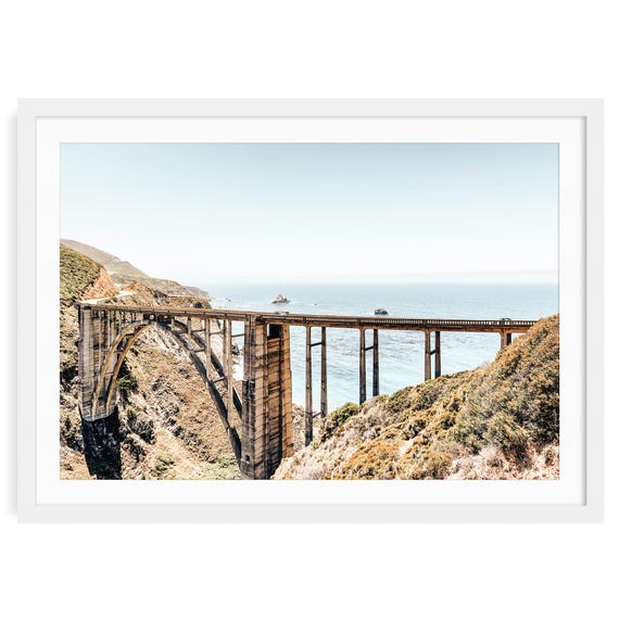 Big Sur Photography Print, Bixby Bridge California Coastal Wall Art, Framed or Unframed Photography