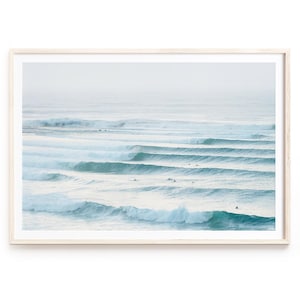 Meeresbrandung Fine Art Print, Küsten Fotografie Wanddekor, Surfen Wellen Fotografie Druck, Luftbild Strand Print, Sommer Seascape Foto