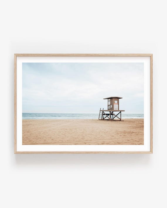Newport Beach Lifeguard Tower Fine Art Print - Framed or Unframed California Coastal Photography