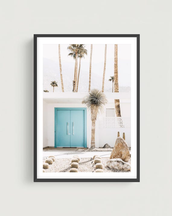 Palm Springs Door Wall Art - Mid Century Modern Architecture Print