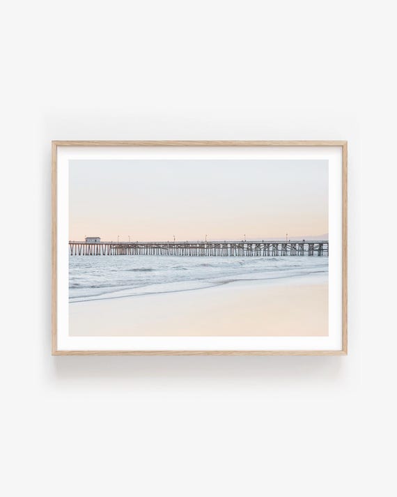 Beach Photography Print: San Clemente Pier Wall Art, Coastal Fine Art for Home