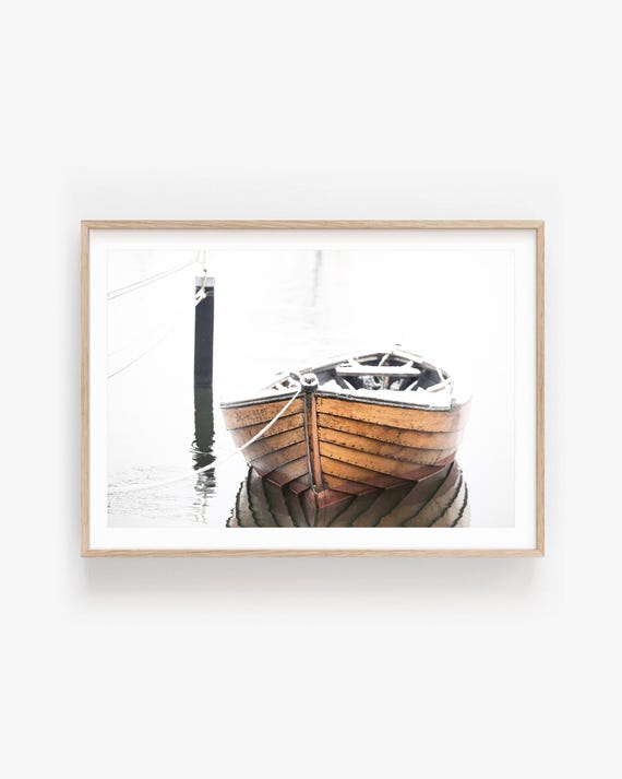 Weathered Rowboat Photo: Minimalist Nautical Fine Art Print