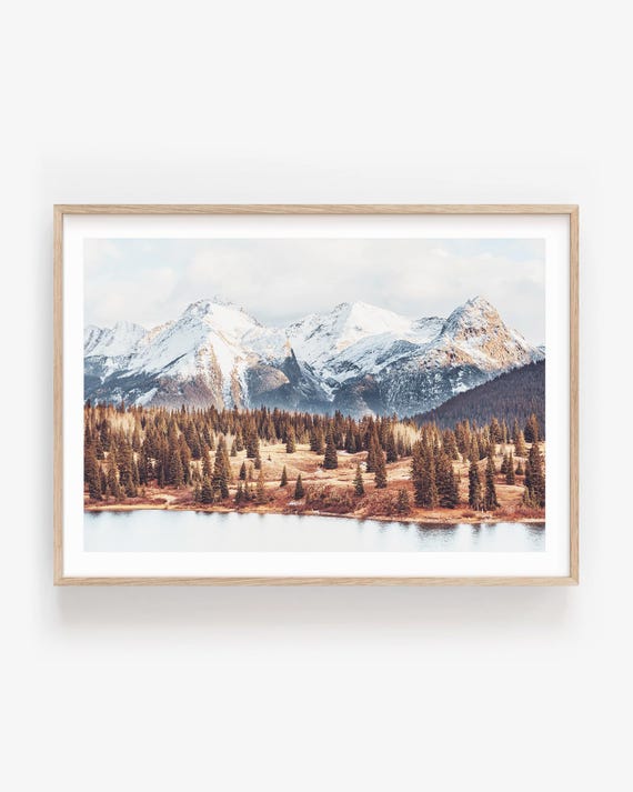 Rocky Mountains Colorado Wall Art - Winter Landscape Framed or Unframed Photography Print