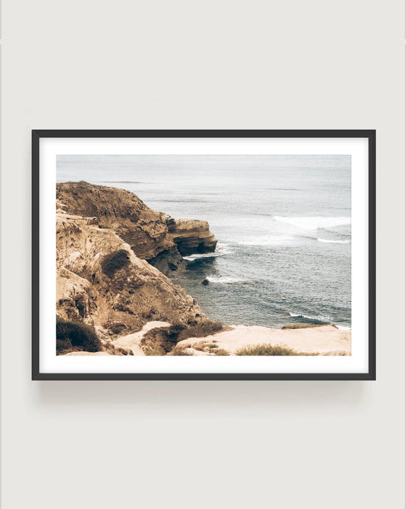 Coastal Wall Art – Neutral Point Loma Photography, Rocky Ocean Cliffs Print