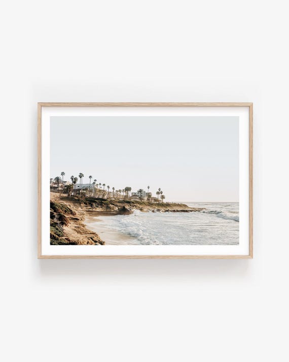 California Beach Wall Art, La Jolla Coastal Photography, Framed of Unframed Print