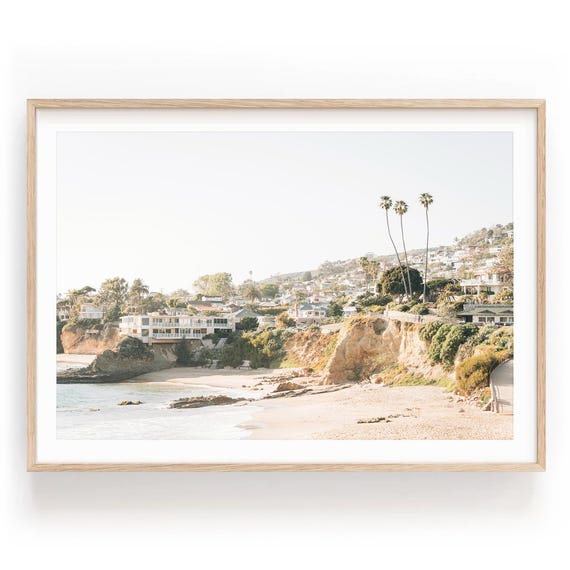 Laguna Beach Print: California Coastal Photography, Neutral Wall Art