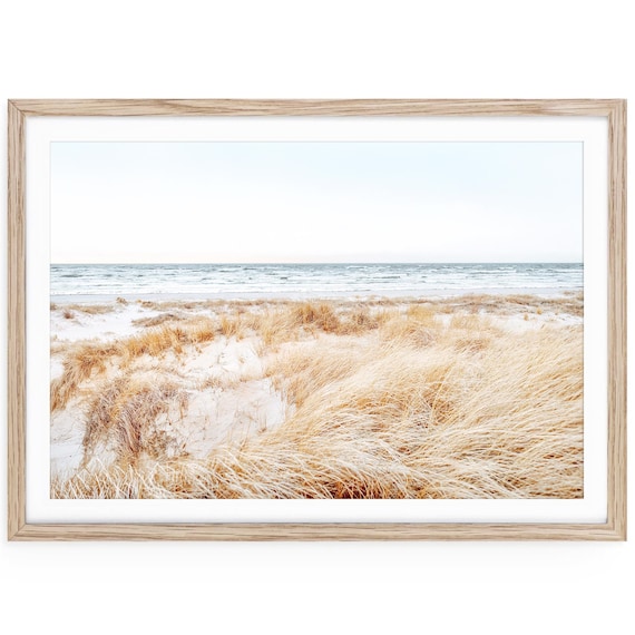 Beach Grass Fine Art Print: Minimalist Coastal Seascape